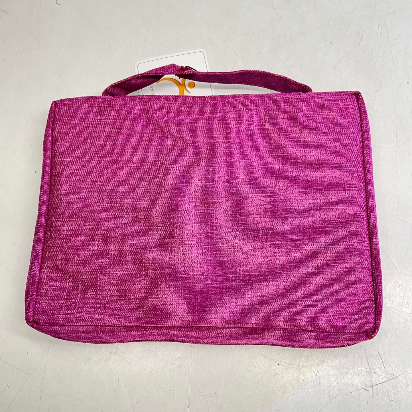 CHRISTIAN ART GIFTS Poly Canvas Value Bible Cover W/ Ichthus Patch 8"x11" Raspberry Pink BBC786