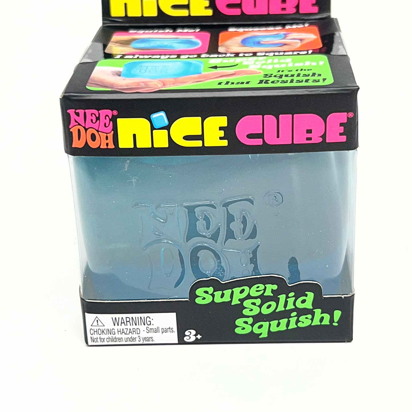 NEE DOH (3 PACK) Nice Cube Super Solid Squish Collectable Pink, Blue & Purple