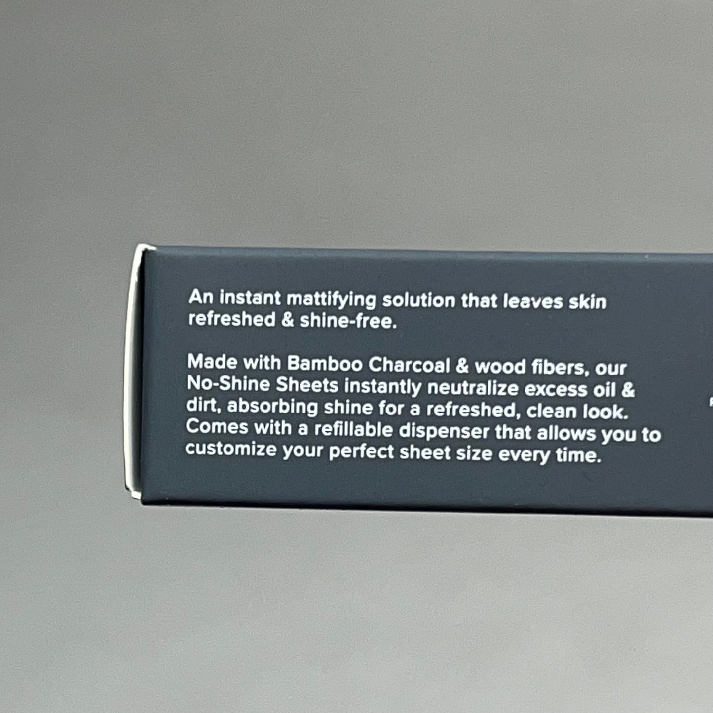 MANTL No-Shine Mattifying Sheets Made W/ Bamboo & Charcoal 196.8" X 2.8" Black