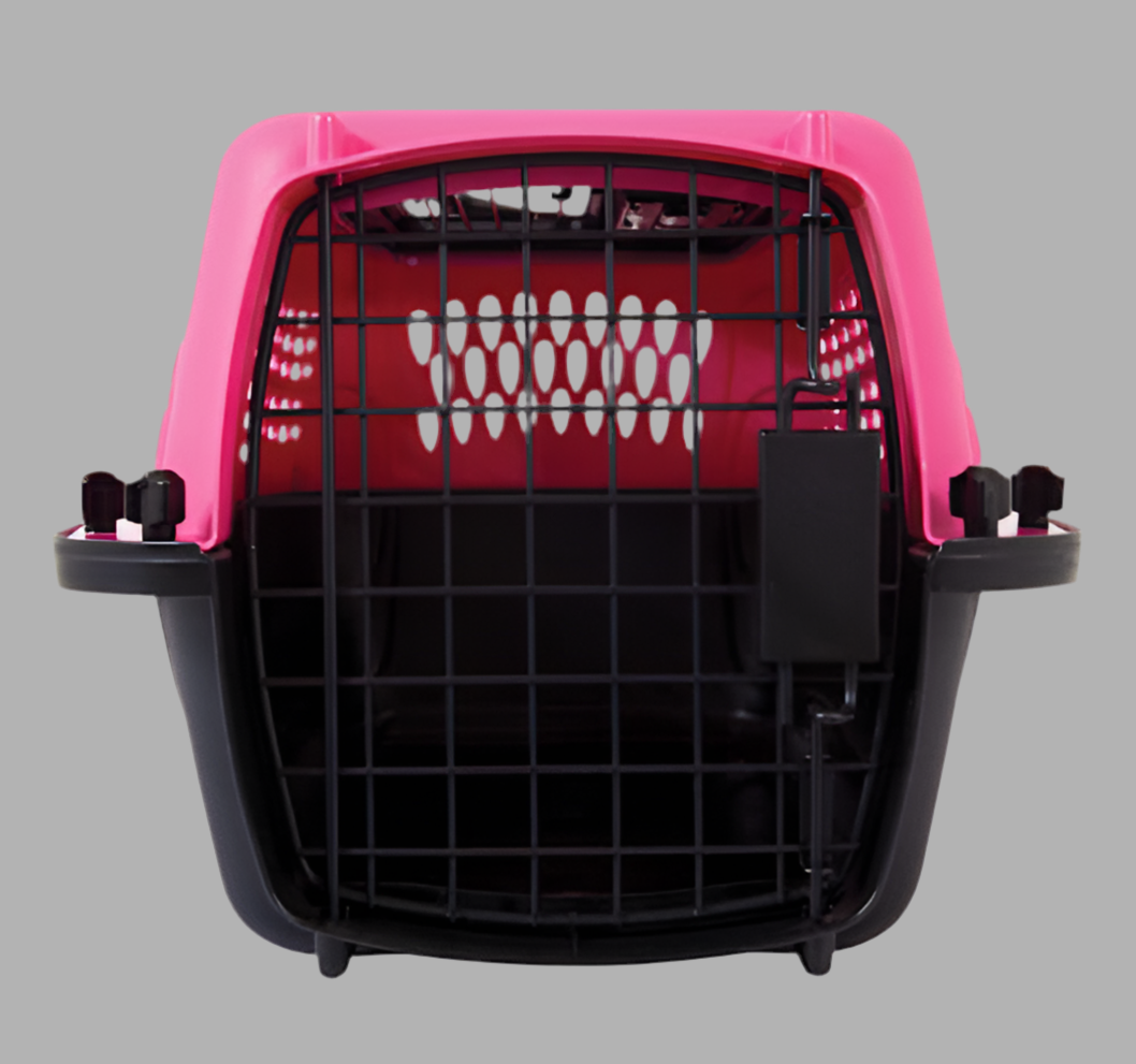 ZA@ PETMATE Easy to Assembly 2 Door Dog & Cat Kennel Made in USA 10 lbs Pink 21227 B