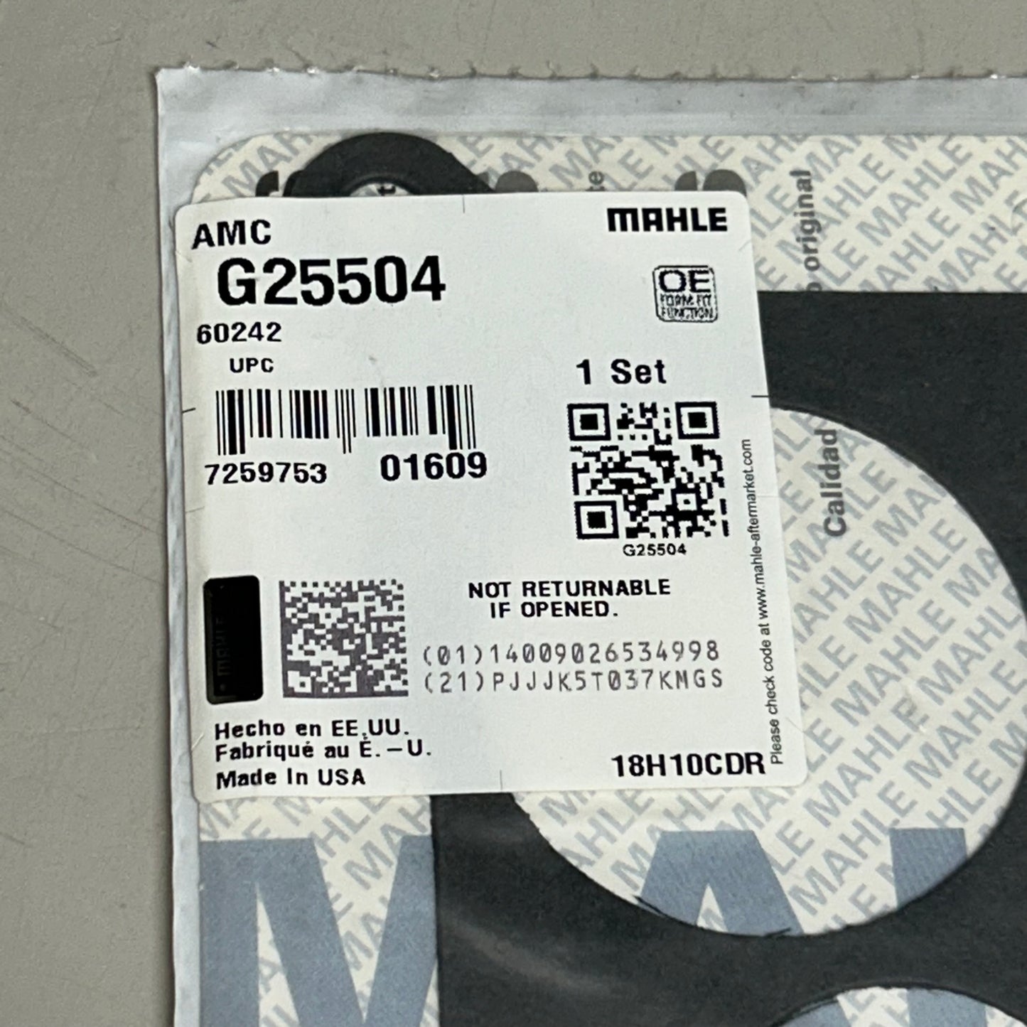 MAHLE Carburetor Mounting Gasket Replacement Part For Jeep & AMC G25504