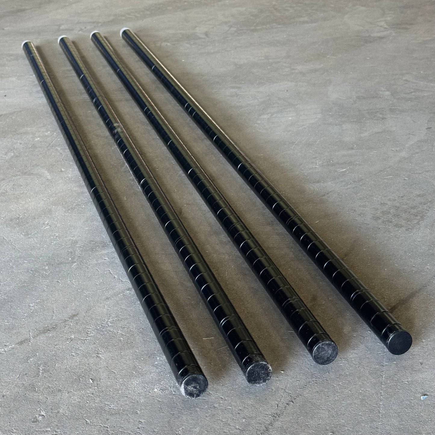 FOCUS FOODSERVICE (4 Pack) 54" Black Epoxy Posts FG054BK