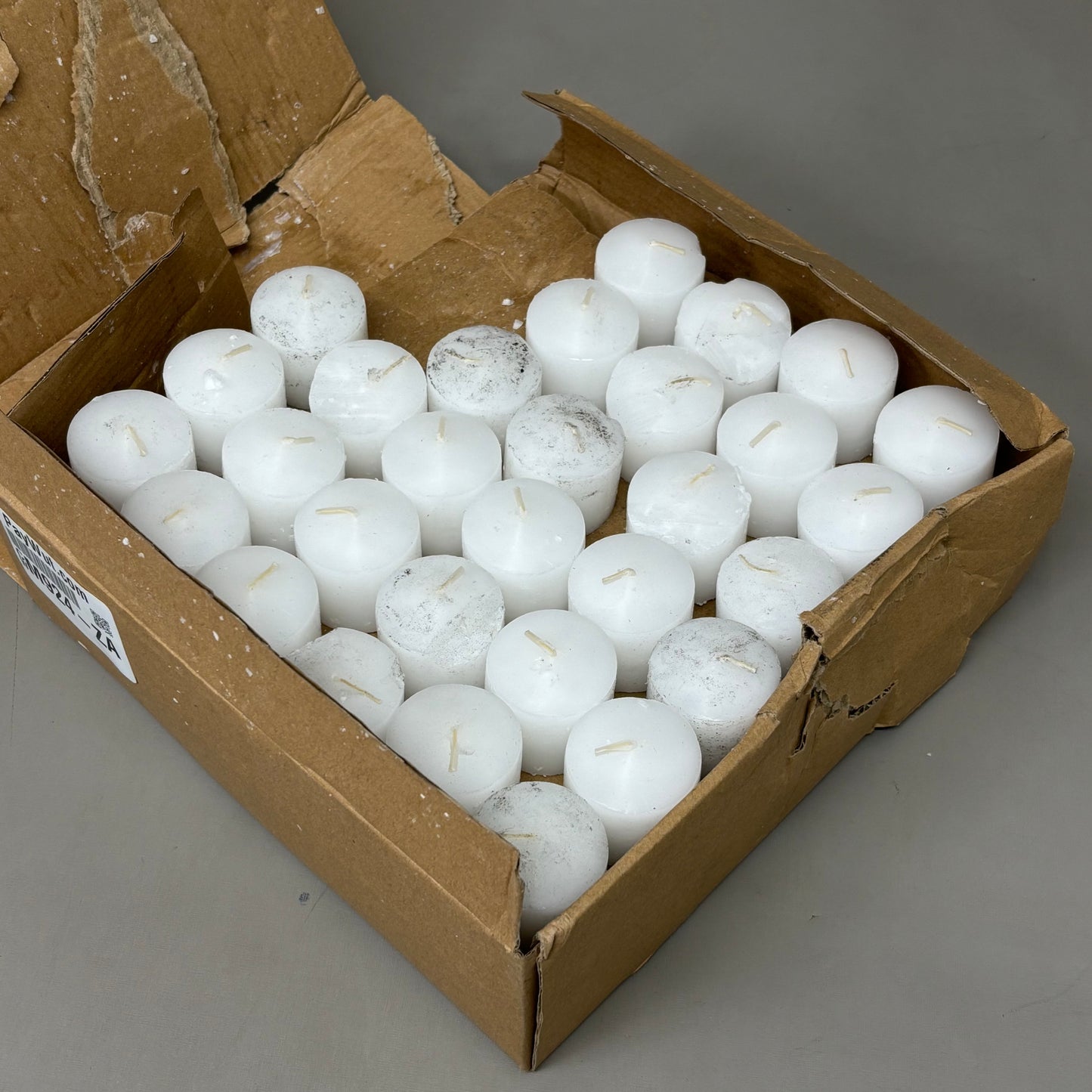 ZA@ DIABLO (66 PACK) Dining Solid Wax Candles Votive Candles 10Hr Burning As-is, Slightly Damaged