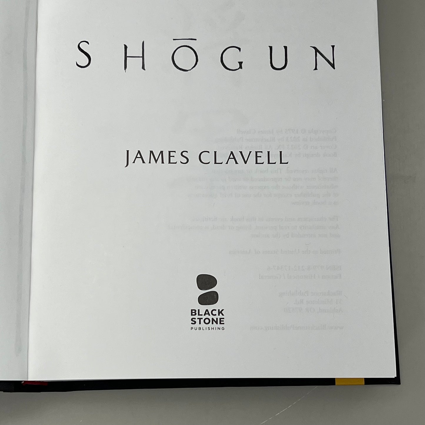 SHOGUN Classic Epic Novel The International Bestseller by James Clavell