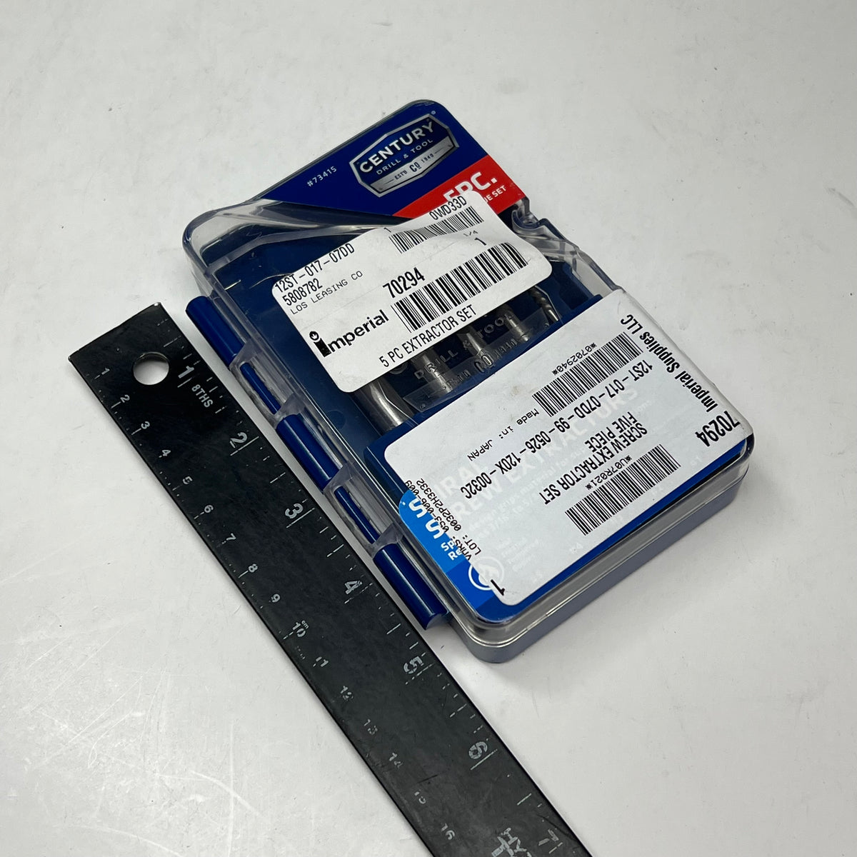 ZA@ CENTURY  Hard Case of Screw Extractors  Set of 5  70294