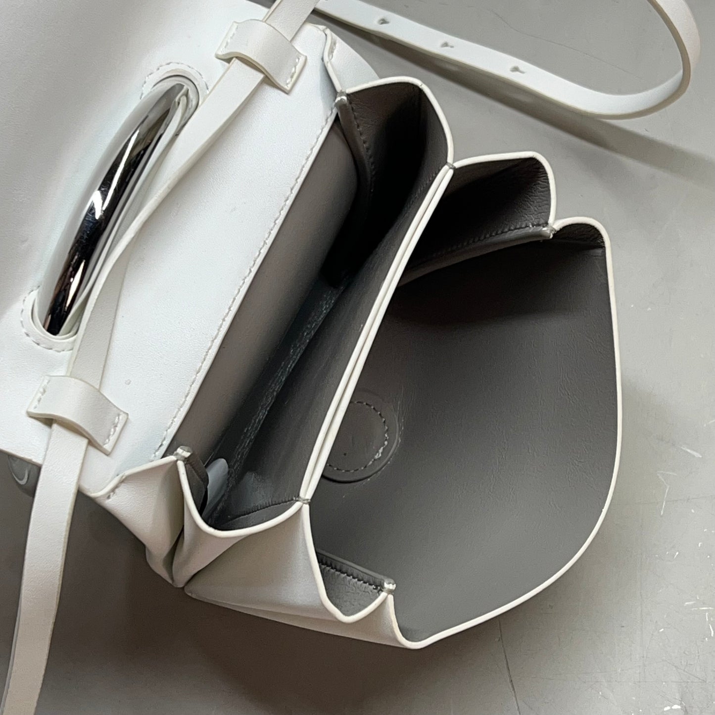 CHARLES & KEITH Rainbow Studded Shoulder Purse Faux Leather 6" x 6" (Pre-Owned)