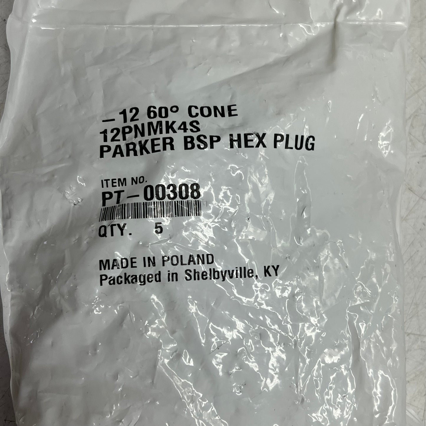 PARKER (5 PACK) Compression Tube Plug 3/4-14 Silver PT-00308