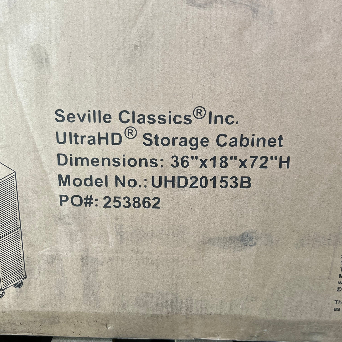 SEVILLE CLASSICS UltraHD Storage Cabinet Sz 36" x 18" x 72"H - Red UHD20153B
