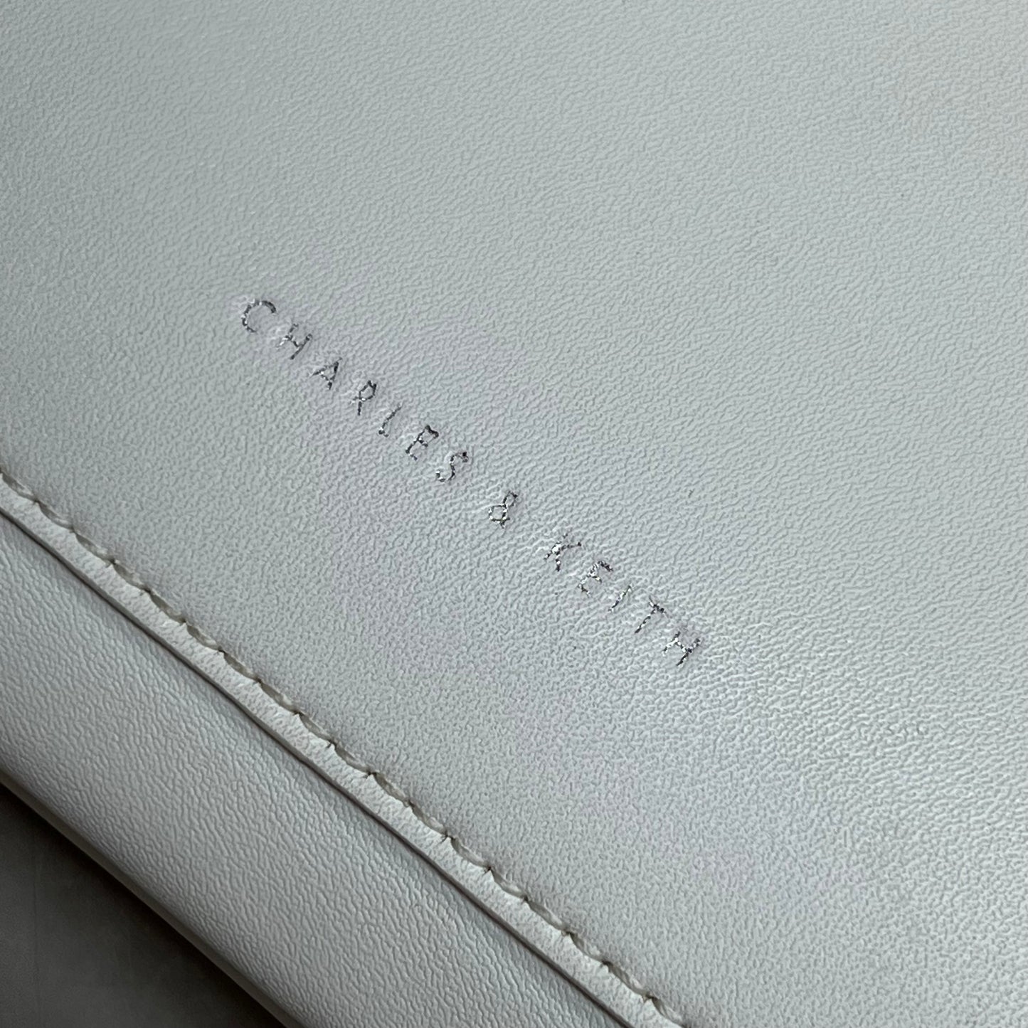 CHARLES & KEITH Rainbow Studded Shoulder Purse Faux Leather 6" x 6" (Pre-Owned)