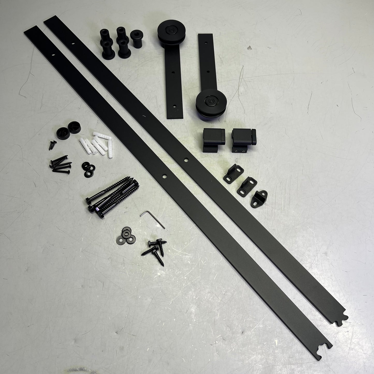 NATIONAL HARDWARE Steel Builder Barn Door Kit 72" L Track Matte Black N700-001