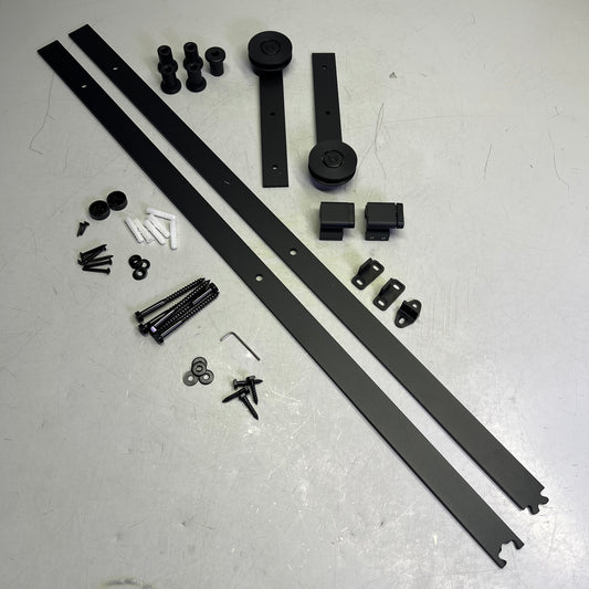 NATIONAL HARDWARE Steel Builder Barn Door Kit 72" L Track Matte Black N700-001