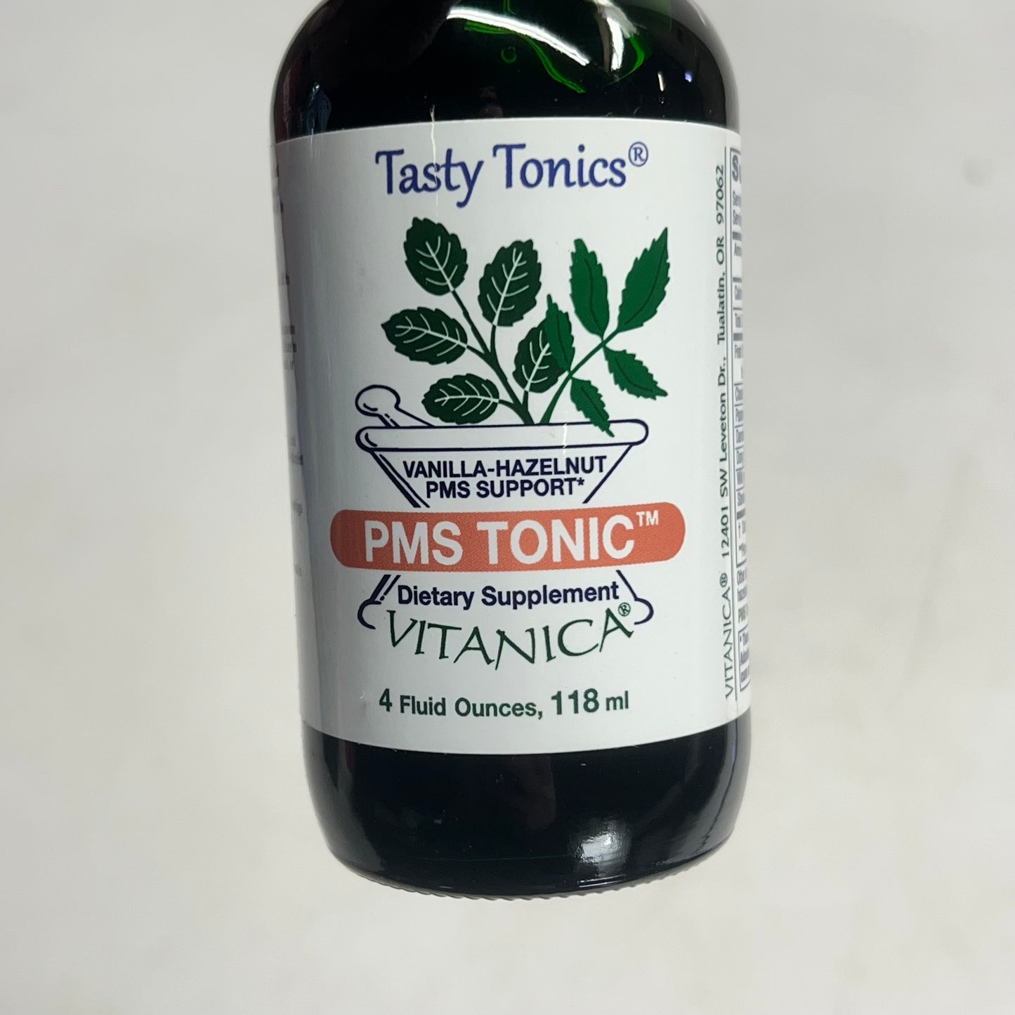 VITANICA Tasty Tonics Vanilla-hazelnut Pms Support Dropper Bottle 4 Oz BB 09/30