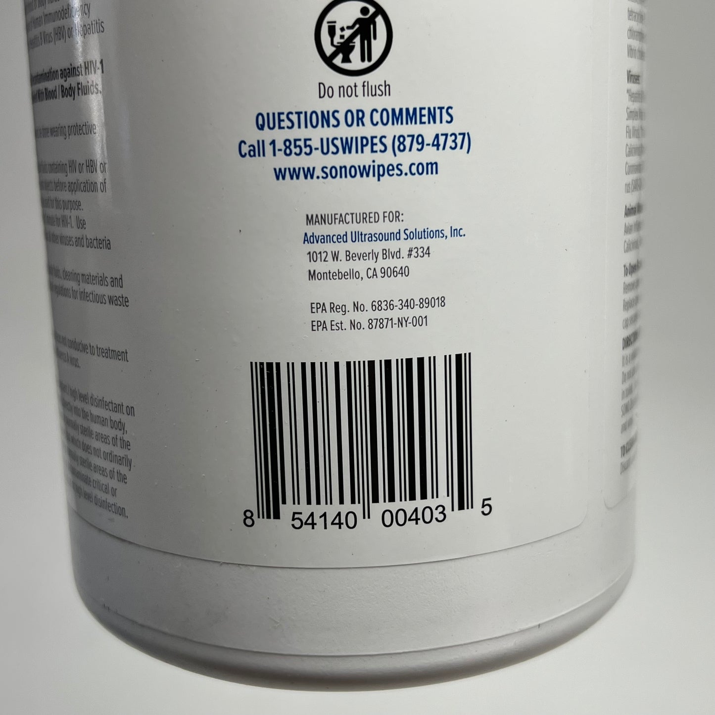 SONO (6 PACK, 80 Wipes Each) Disinfecting Wipes For Plastic & Rubber Surfaces