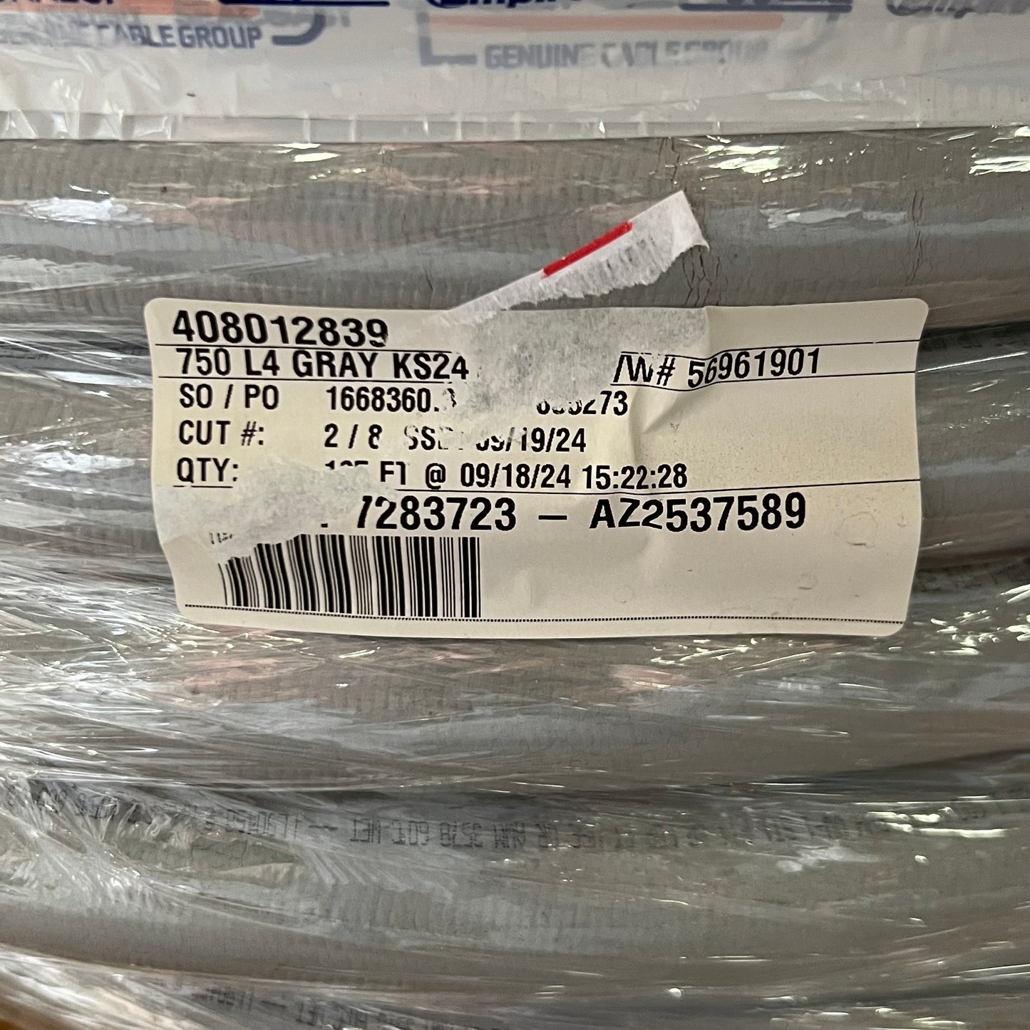 SOUTHWIRE Telcoflex IV 750 MCM Power Cable Gray 165 ft. 600V - KS24194 L4 / 56961901 (AS-IS, ~115 ft. Usable / 50 ft. Damaged)