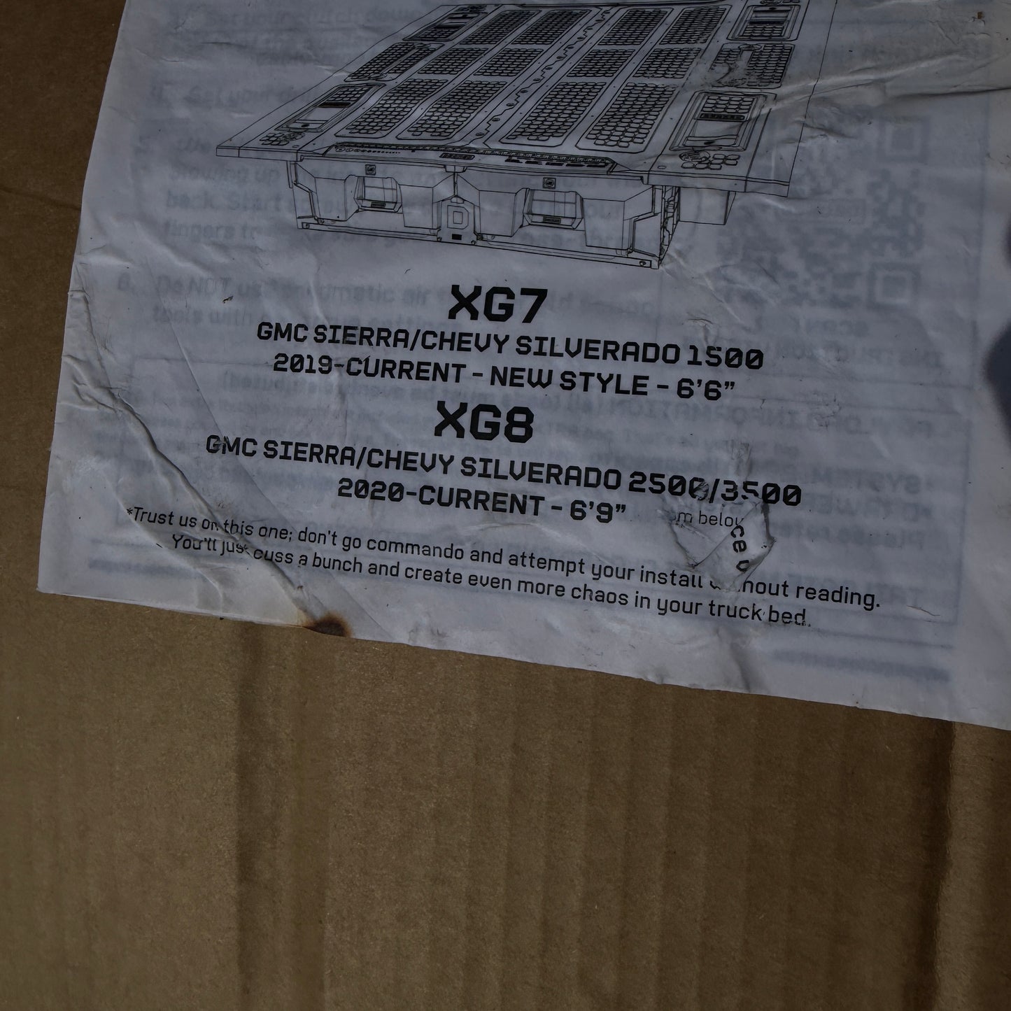 DECKED XG7 Drawer System Chevy GMC Silverado Sierra 1500 6’6” 2019-26 (Open Box)