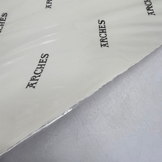 ARCHES AQUARELLE (5 SHEETS) Cold Press Watercolor Papers 22"x30" 300GSM-140LB Bright White
