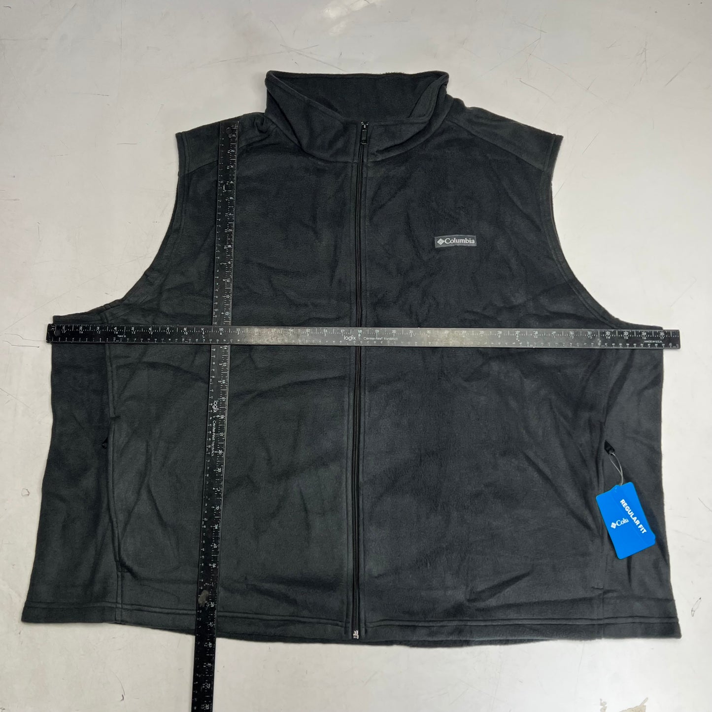 COLUMBIA Steens Mountain Soft Fleece Vest Men's Sz 6X Black AS1535-010