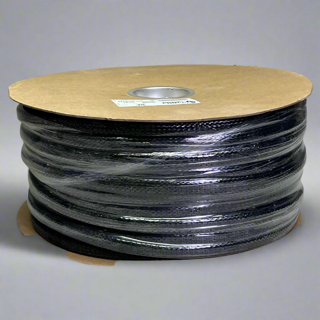 GORILLA Flat Filament Expandable Braided Sleeving Sz 500 ft x 3/4", Black