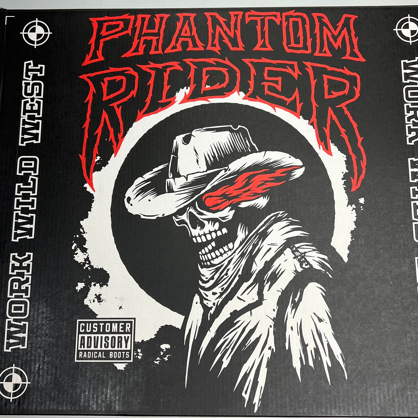 WORK WILD WEST Phantom Rider Henley Comp Toe AG8 Footbed Men's Sz 10 Red DH5358