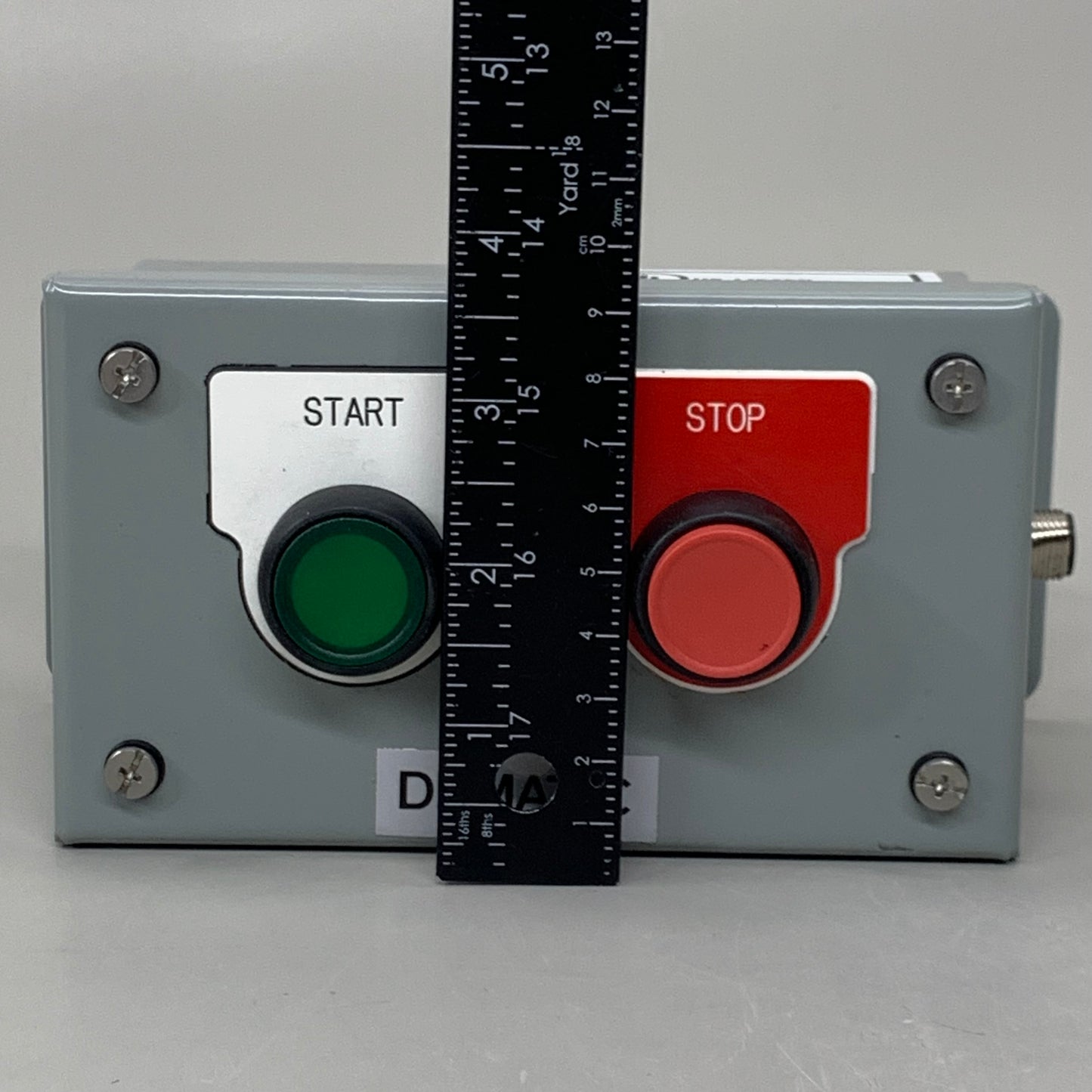 DEMATIC Enclosed Industrial Control Panel Start/Stop 7" x 3.5" Grey F75137164