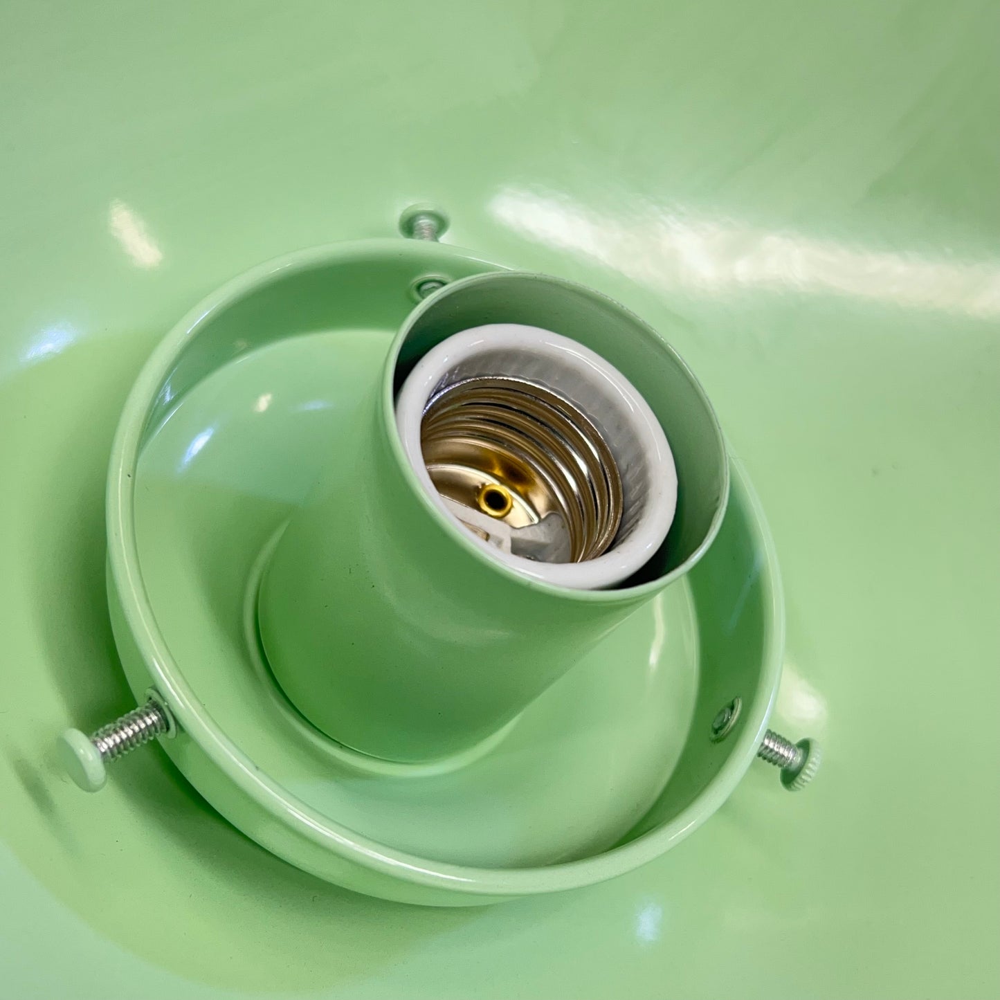 ZA@ (LOT OF 3) Lighting Fixture Parts  Teal/Brown/White