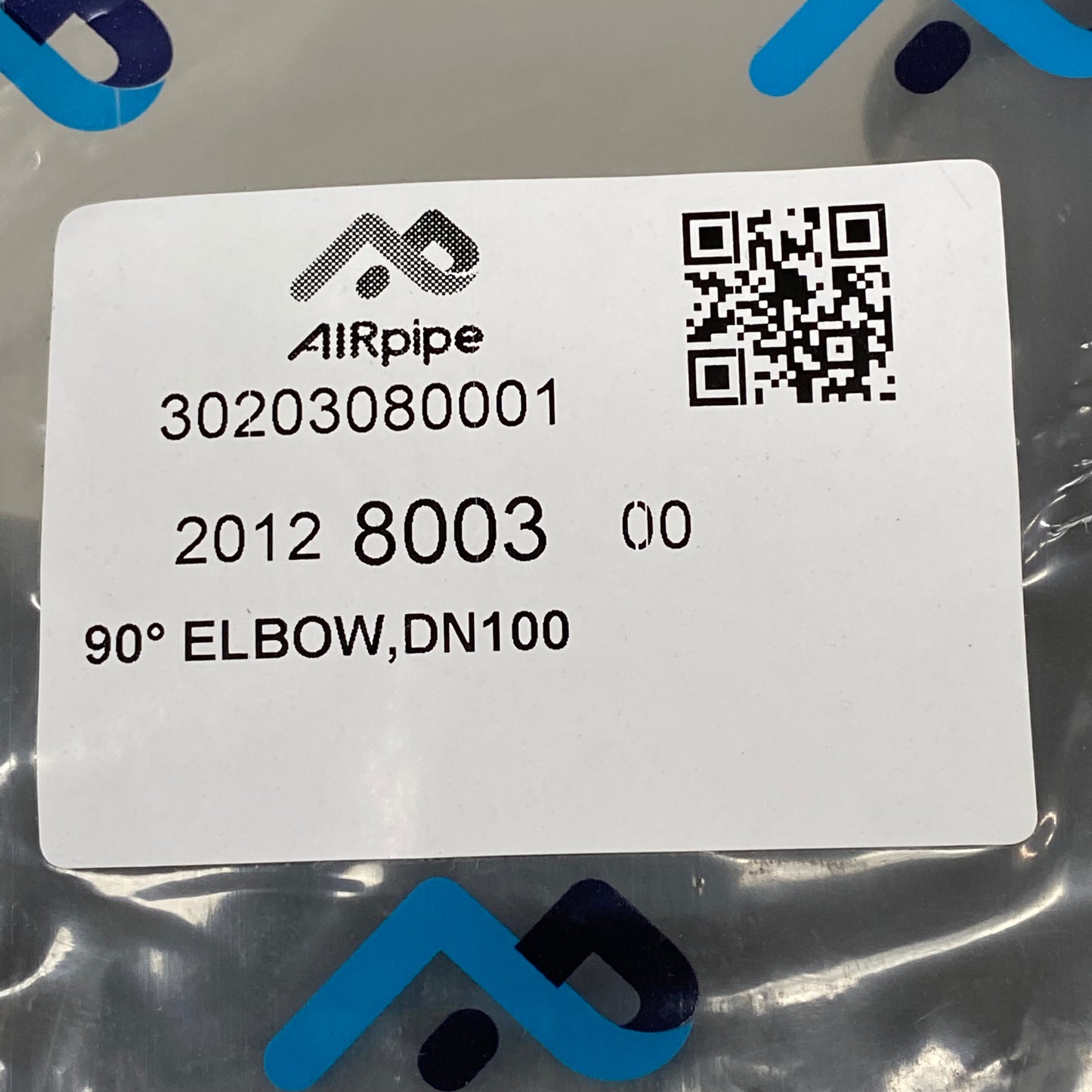 AIRPIPE Equal 90 Degree Full-Volume Flow Elbow Black 30203080001