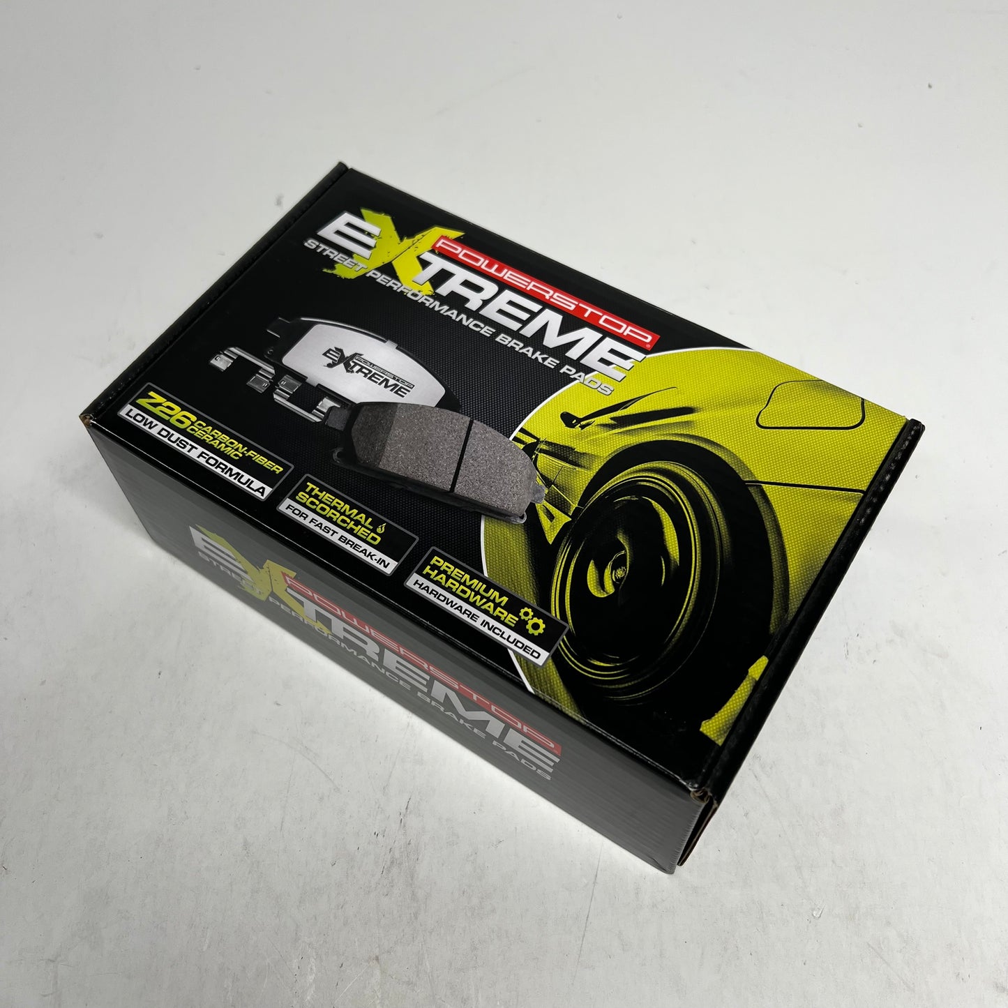 POWER STOP Street Performance Carbon Fiber Ceramic Brake Pads & Hardware Z26-961