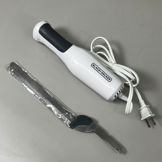 ZA@ BLACK & DECKER Stainless Steel Electric Knife 9" White EK500W AS-IS (Store Returns)