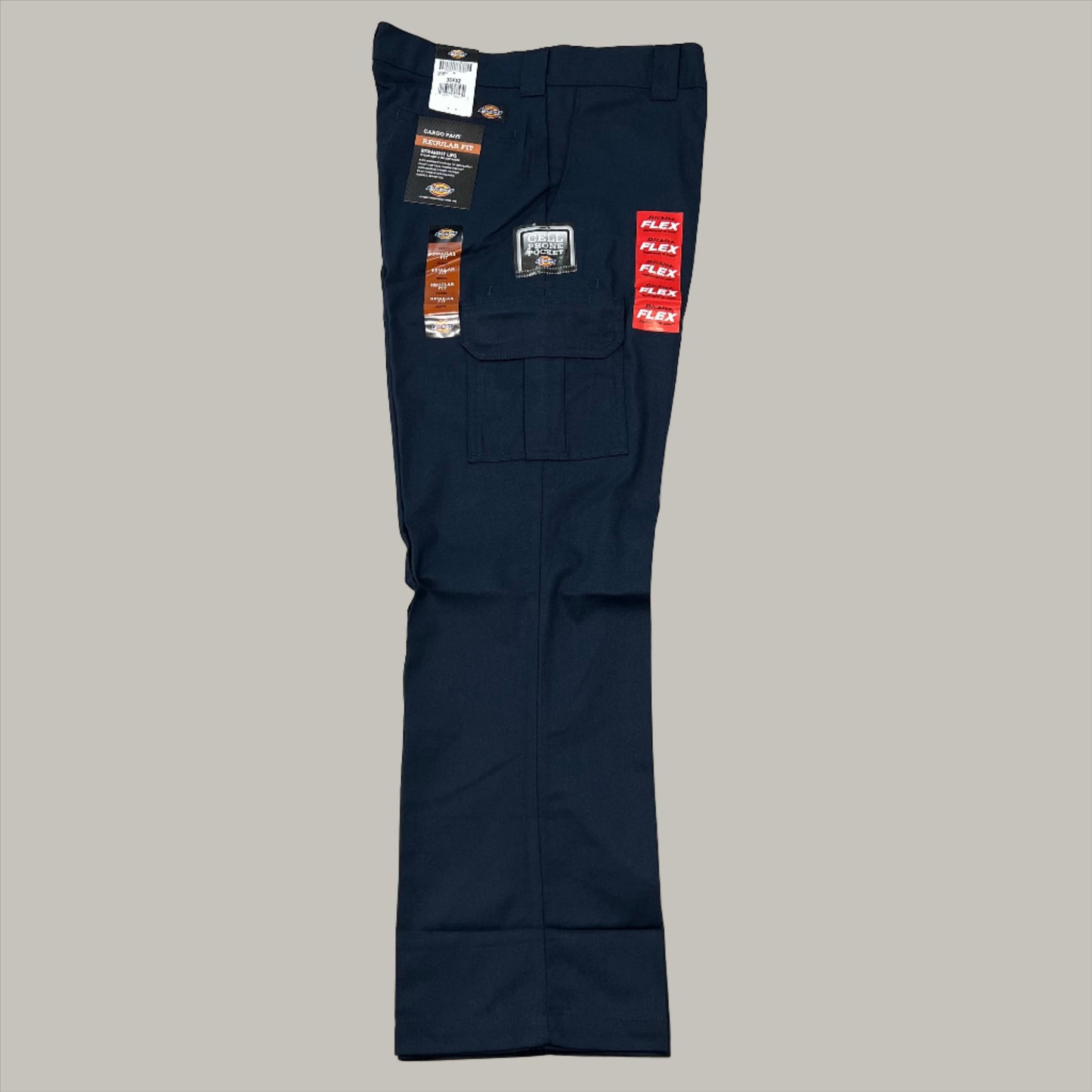 DICKIES Flex Regular Fit Cargo Straight Leg Pant Men's 36X32 Dark Navy WP595DN