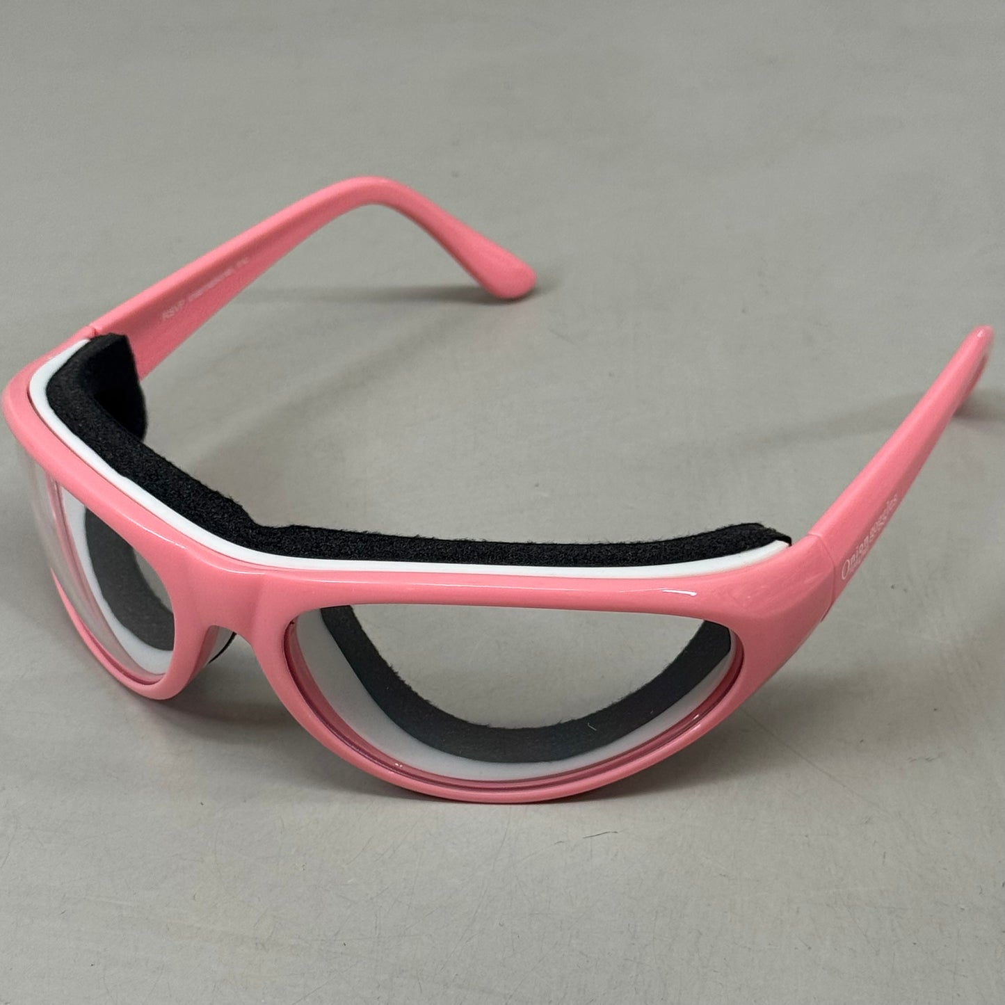 RSVP Tear & Fog Free Foam Seal Onion Goggles Black W/ Pink Frame