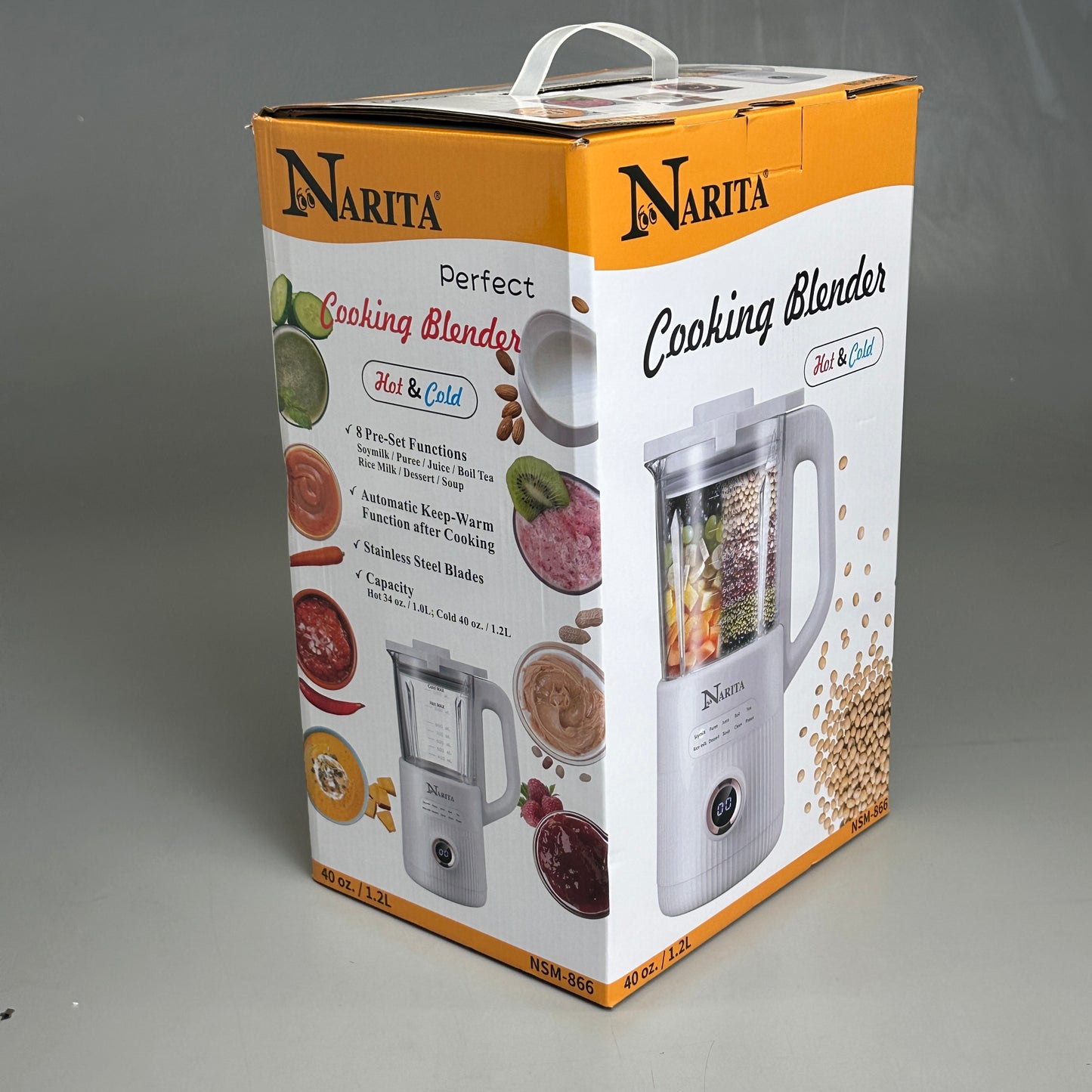 NARITA Cooking Blender Soy Milk Maker Hot & Cold 40 oz NSM-866