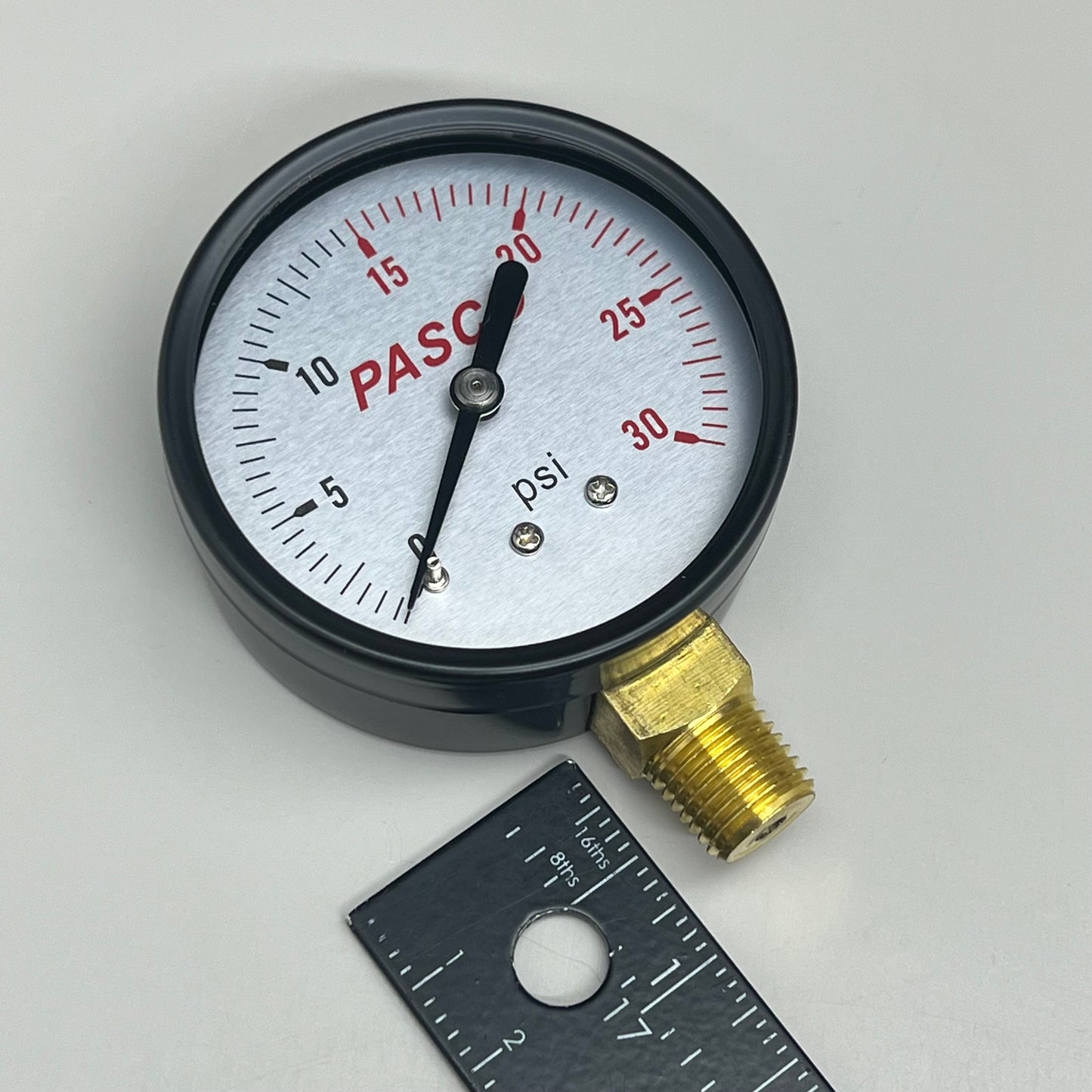 PASCO (2 PACK) General Purpose 2-1/2" Pressure Gauge 1/4" MPT Brass Connection 1739