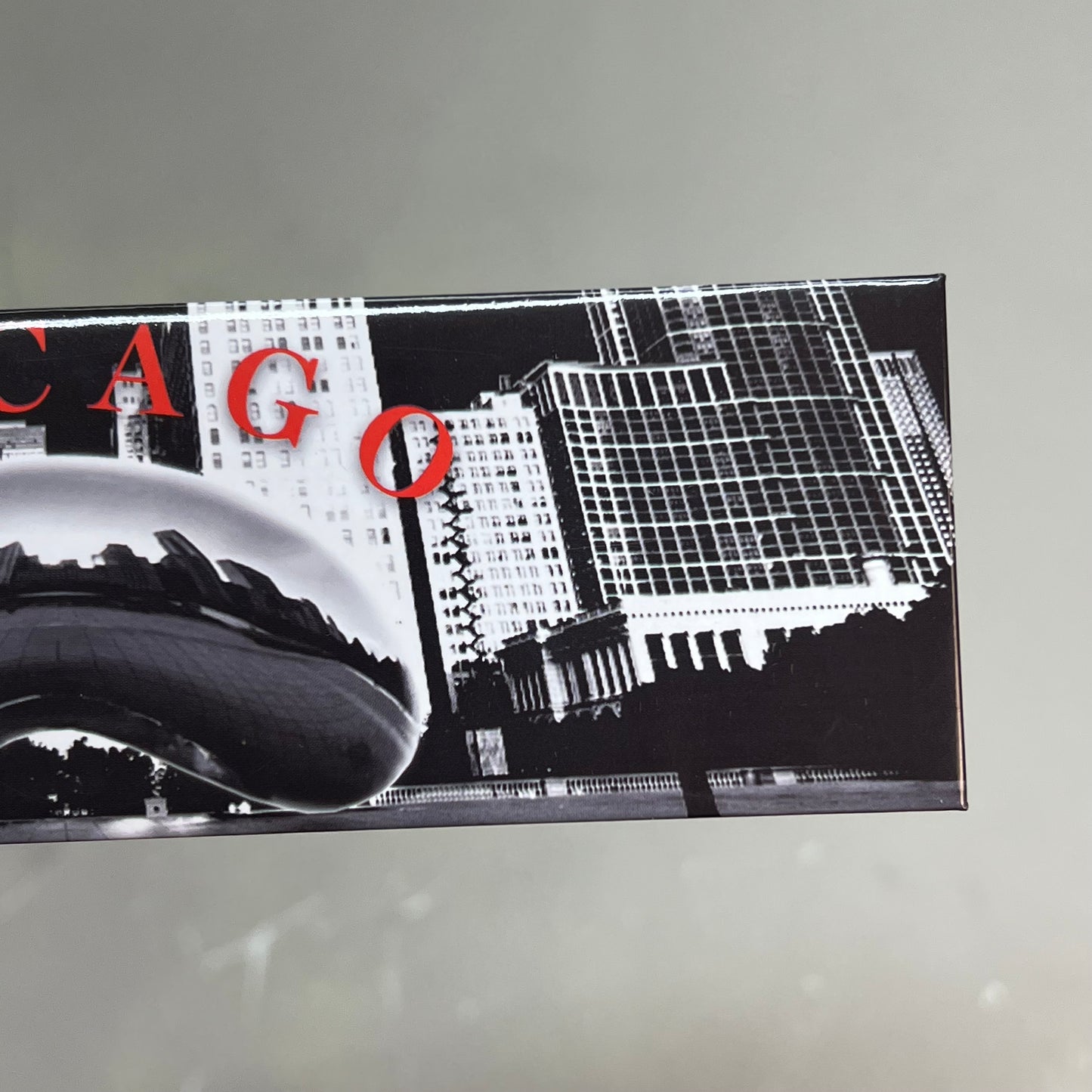 (5 PACK) Chicago Cloud Gate Souvenir Magnet  6"x2" Black & White 2014-00740-6441