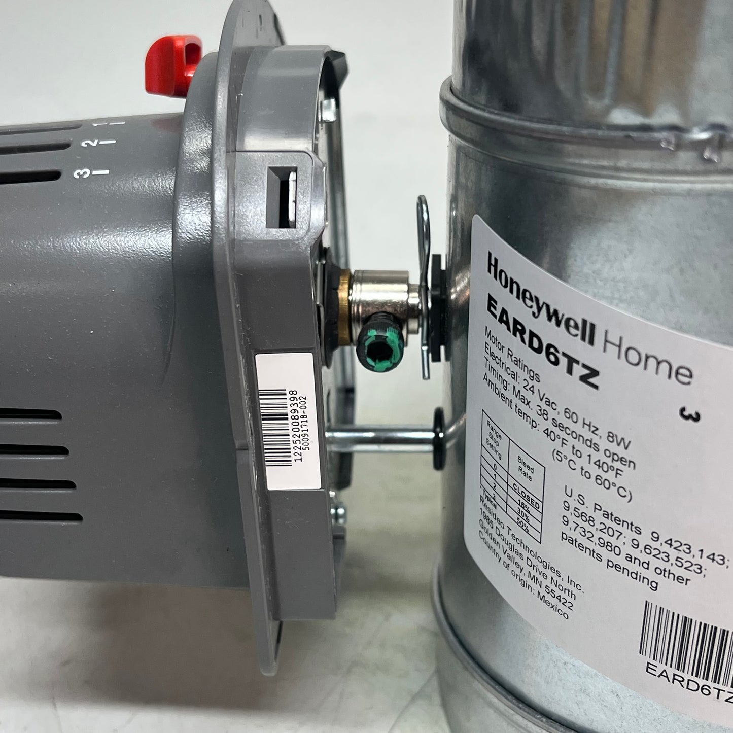 HONEYWELL Steel TrueZONE Motorized Fresh Air Damper 6" 24V Chrome EARD6TZ