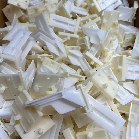 TENN-TEX PLASTICS  (400 CASE) Undermount Dowelled Brackets 47mm-51mm White C-316