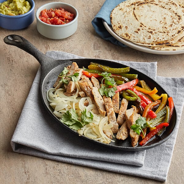LODGE 10" Oval Pre-Seasoned Cast Iron Fajita Skillet With Handle