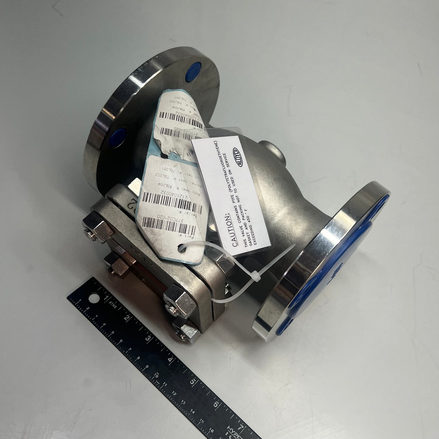 ALOYCO Integral Seat Swing Check Valve 150 Flange API Trim 10 316SS 2" 377C02020