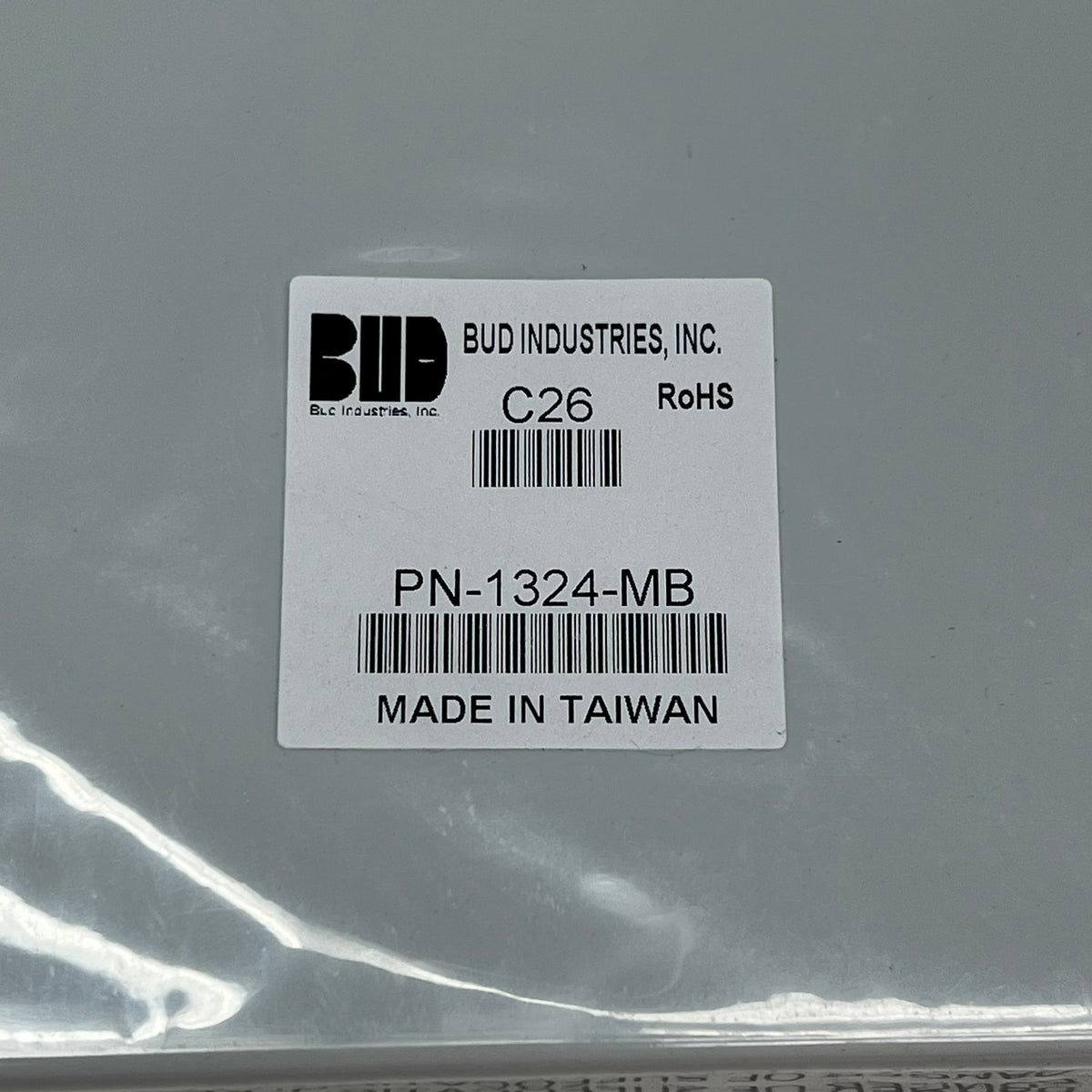 BUD INDUSTRIES  Ip65 Nema 4x Box W/ Mounting Brackets 6.7x4.8x2.2" Grey 1324-MB