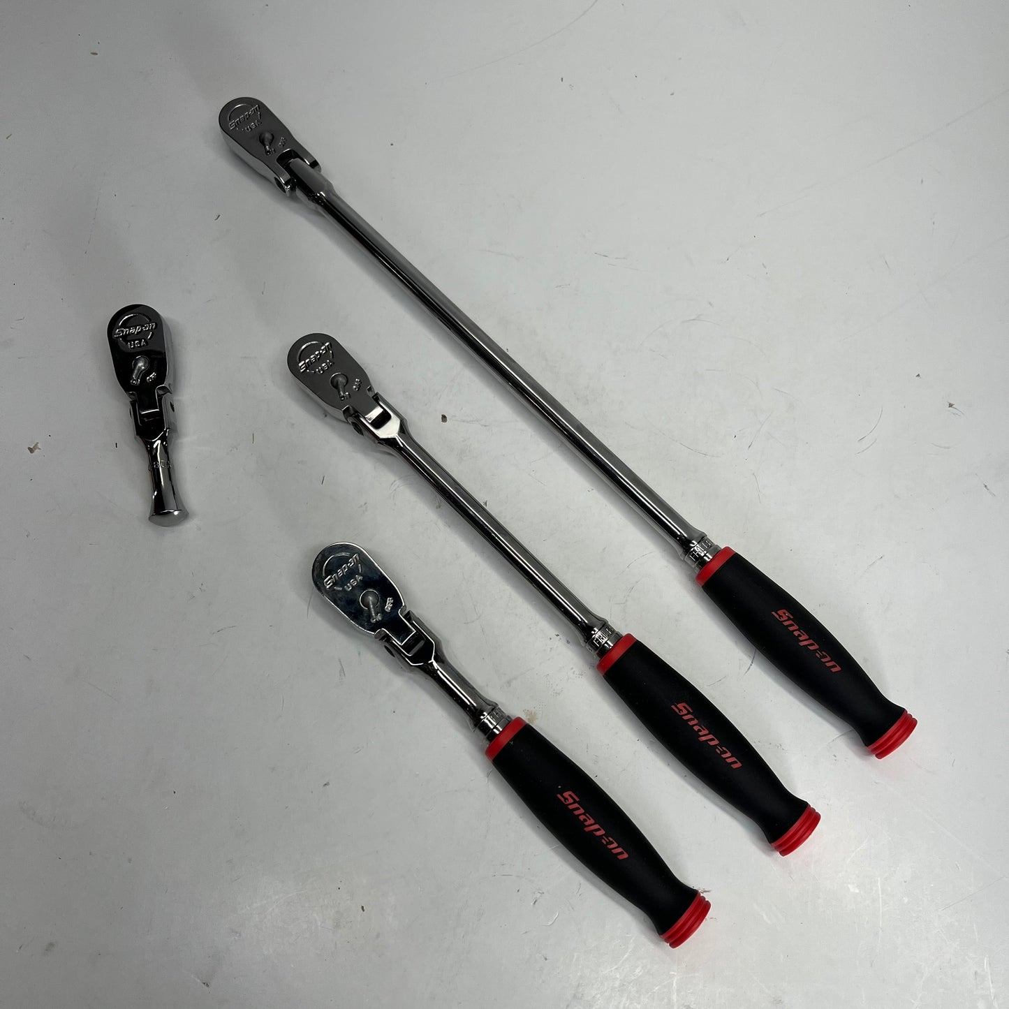 SNAP ON Soft Grip Flex Head Ratchet Set 4 Pc - 3/8" Drive 204RT04FR (As-Is)