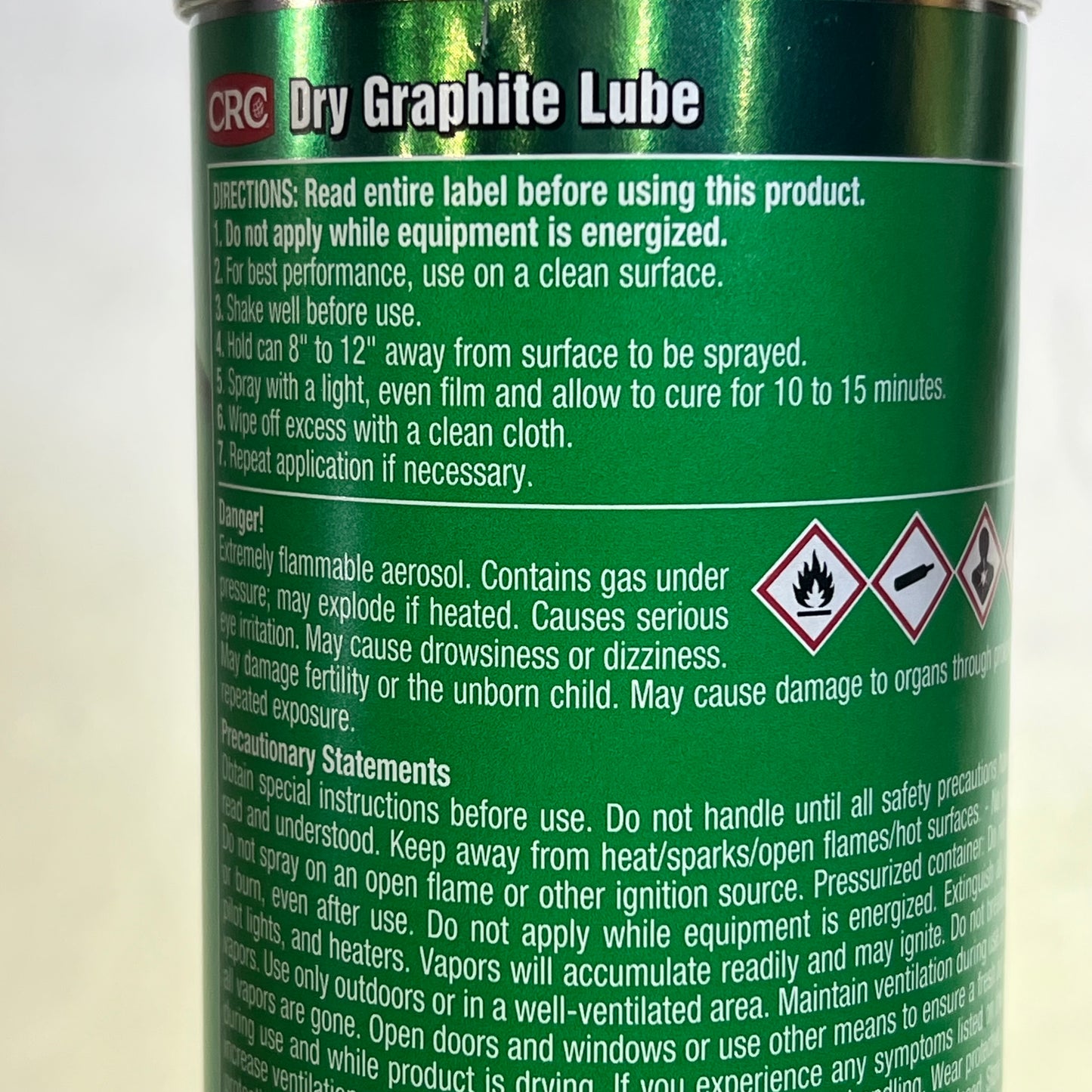 CRC (2 PACK) Dry Graphite Lube Aerosol Effective Up To 850 Degrees 10 Oz 1003362