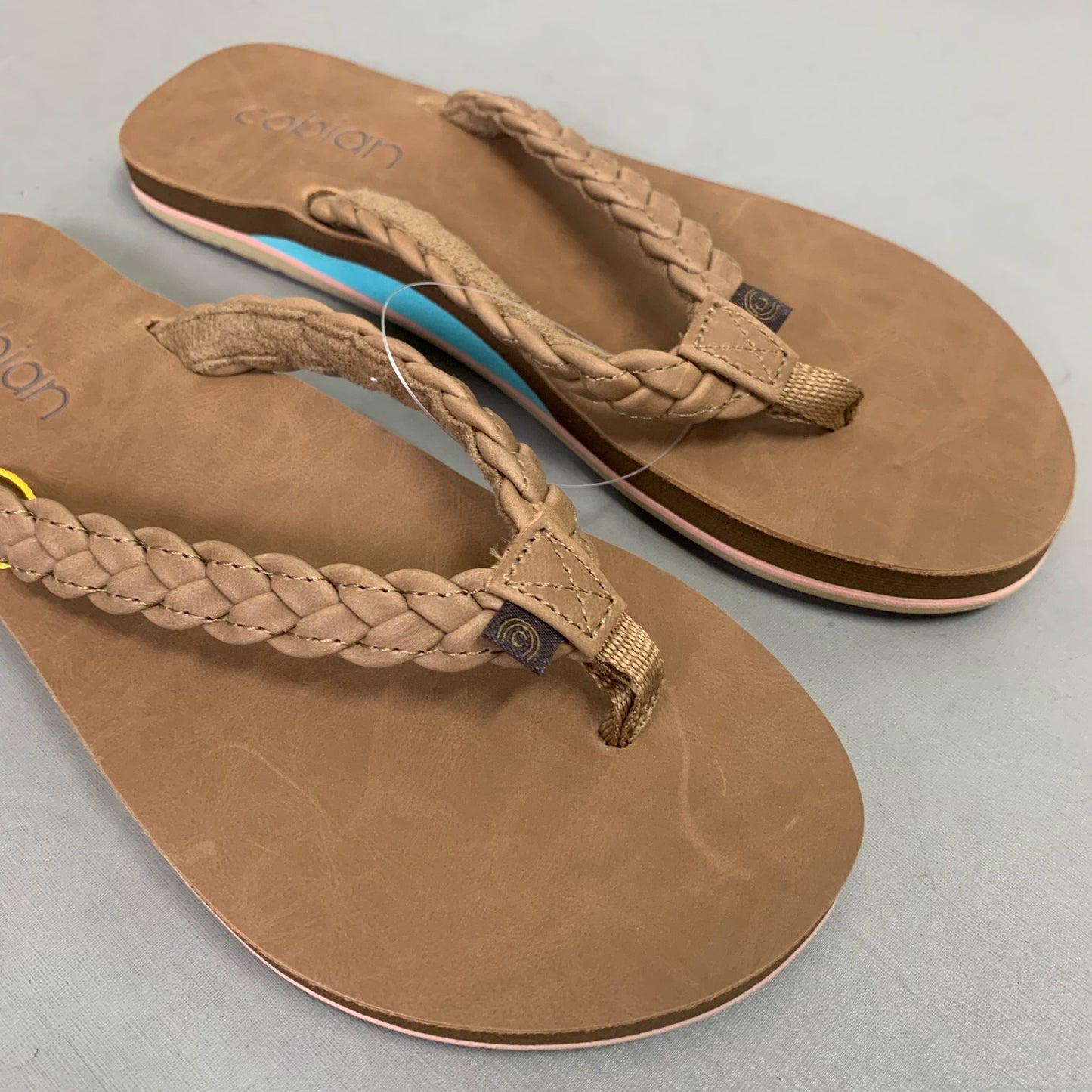 COBIAN Braided Pacifica Sandals Women's SZ 7, EU 41 TAN BBP23-230-7