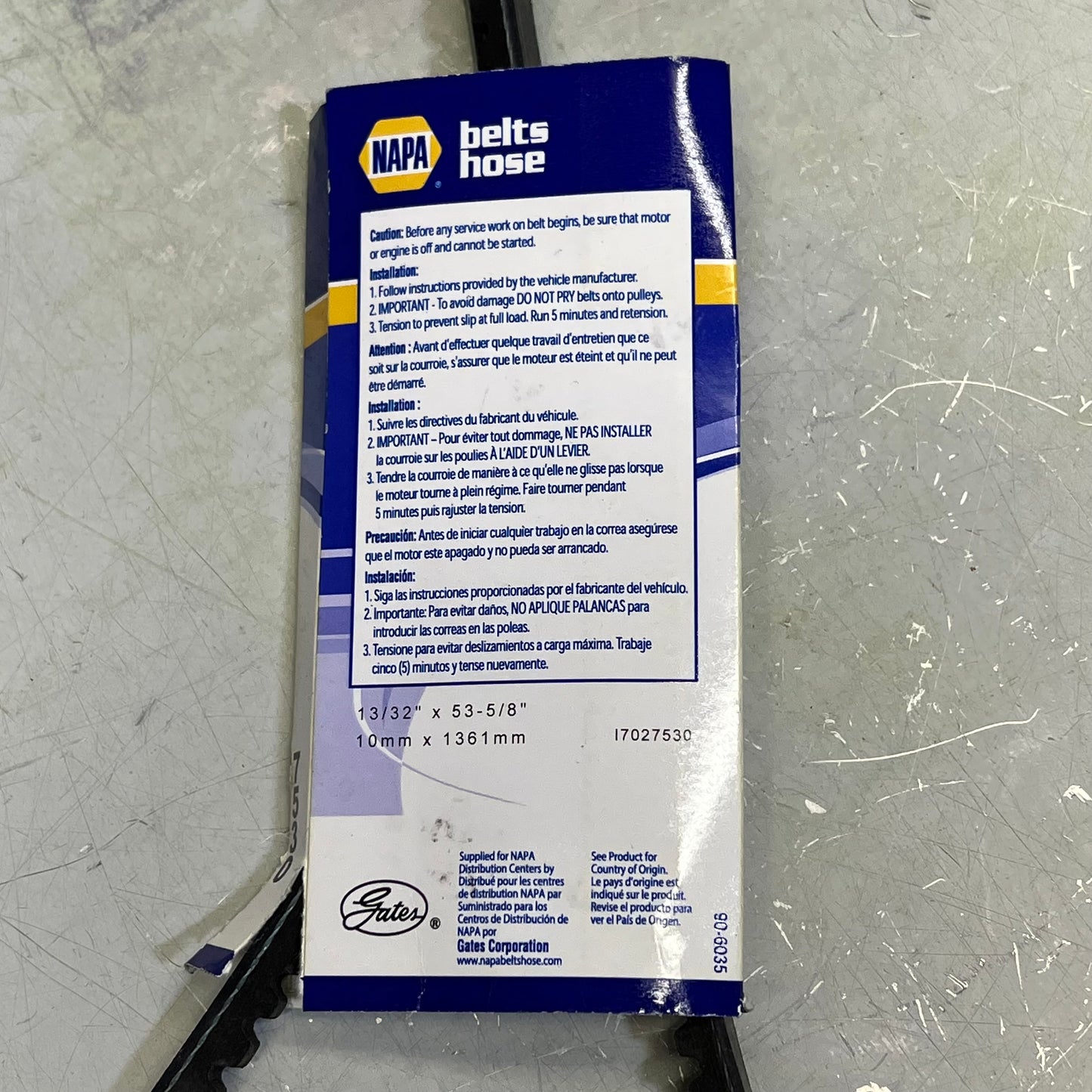 NAPA High Capacity V-Belt For Audi, Pontiac & More HC41 13/32" X 53 7/8" 257530