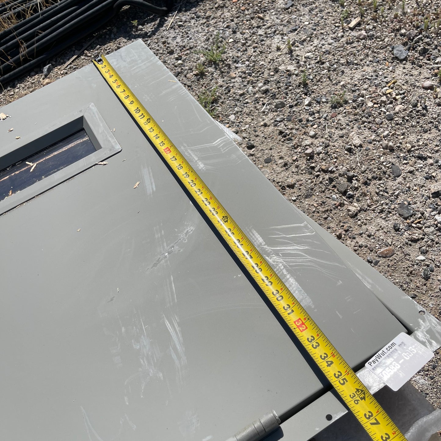 Z@ Pallet of SECURALL Steel Door 83”x36” Grey HDQR3684LH (AS-IS)