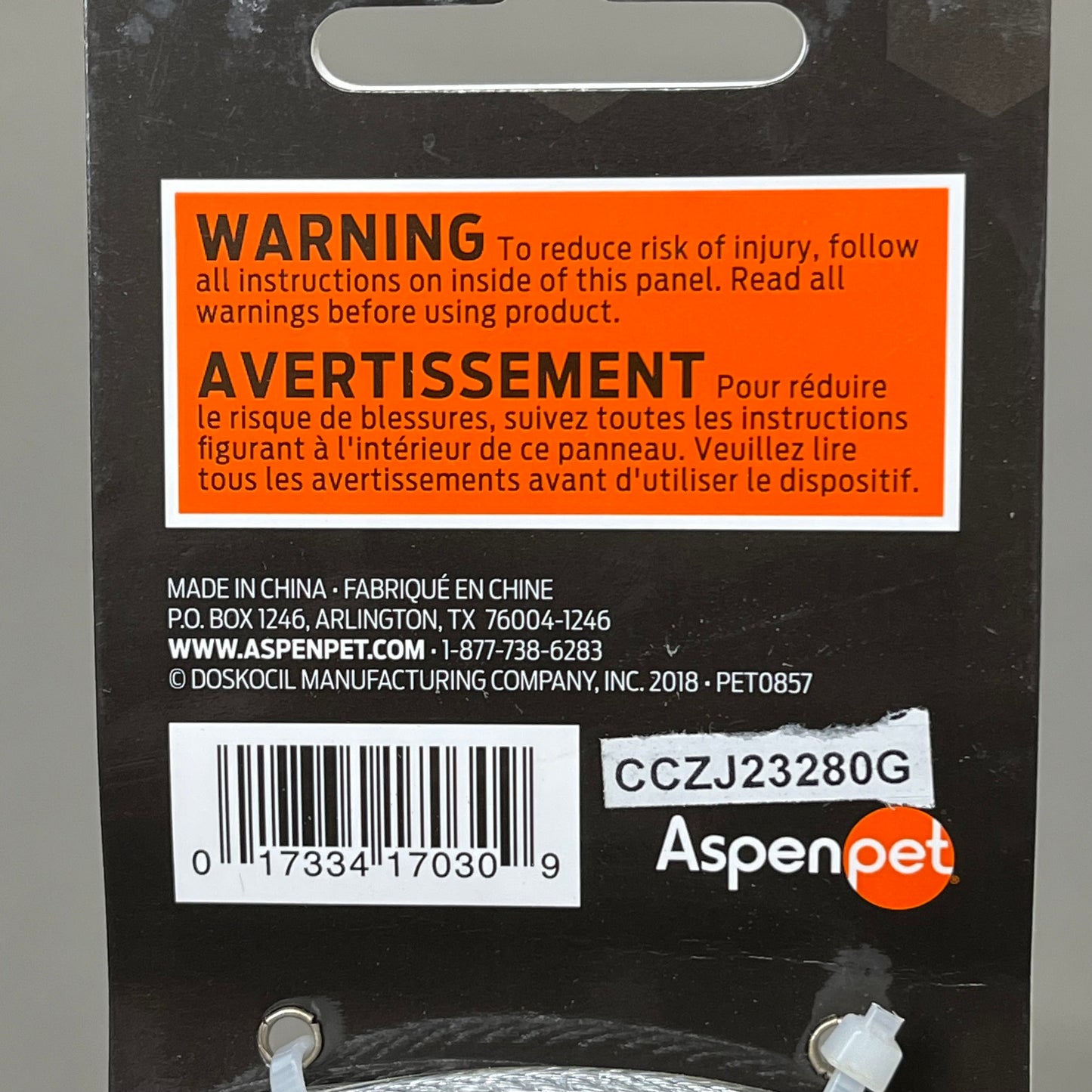 ZA@ ASPEN PET Heavy Duty Tie-Out Galvanized Steel Cable 30' (2 PACK) Large Breeds A