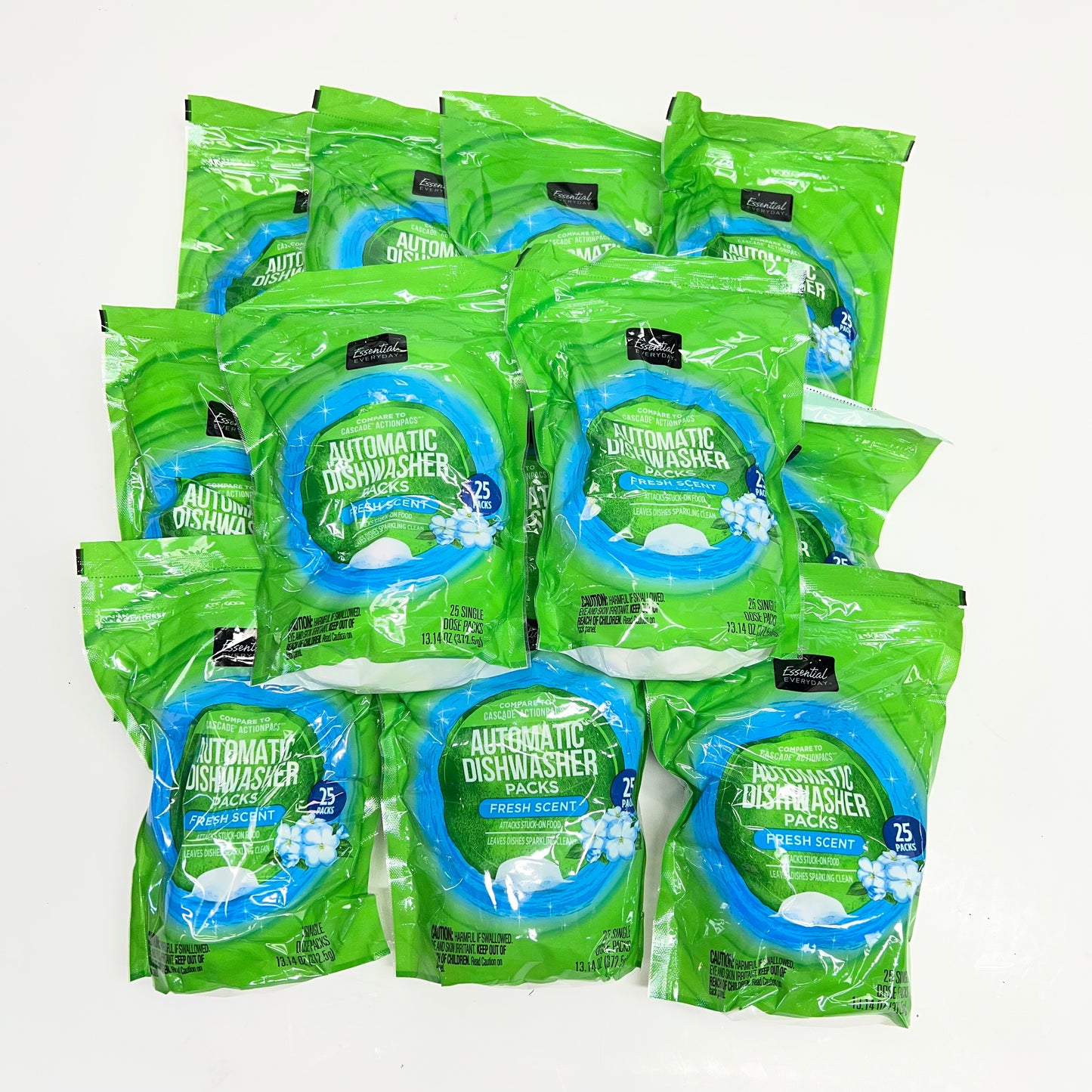 ESSENTIAL EVERYDAY (12 PACK, 25 EACH)  Automatic Dishwasher Pods Fresh Scent