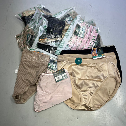 ZA@ VANITY FAIR Lot of Assorted Underwear Lace, Brief's & Shorts Women's Sz L Multicolor