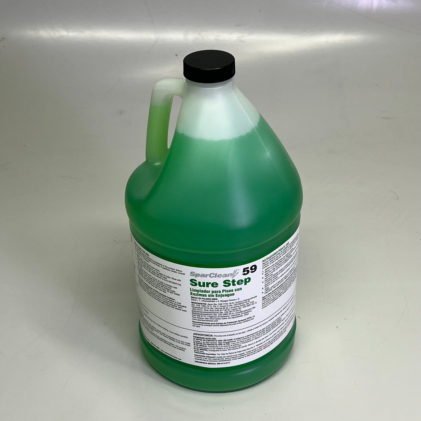 SPARTAN Sparclean Sure Step No Rinse Enzyme Floor Cleaner 1 Gal Green 59