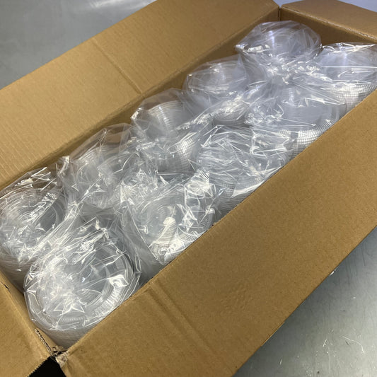 ZA@ YESSPAC (500 PACK) Flat Lids For Plastic Beverage Cups 107MM Clear PTFSL-3242-|PET H