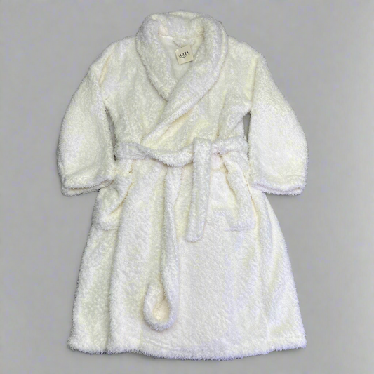 ULTA BEAUTY 2023 Long Sleeve Plush Tie Robe Gift Tag Women's Sz L/XL White