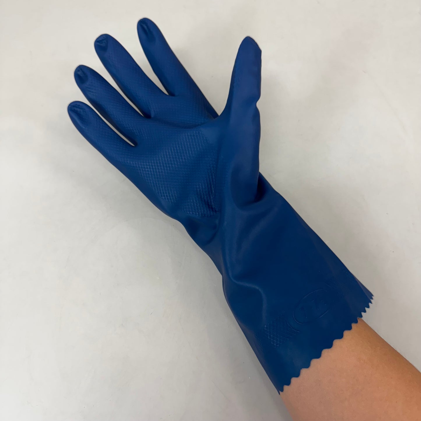 SAFETY ZONE (2 Pack, 24 Gloves) Unlined Latex Canner Gloves  Small Blue